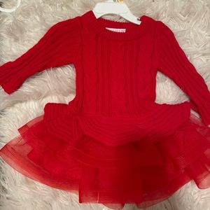 Bonnie Baby baby girl red dress Holiday
